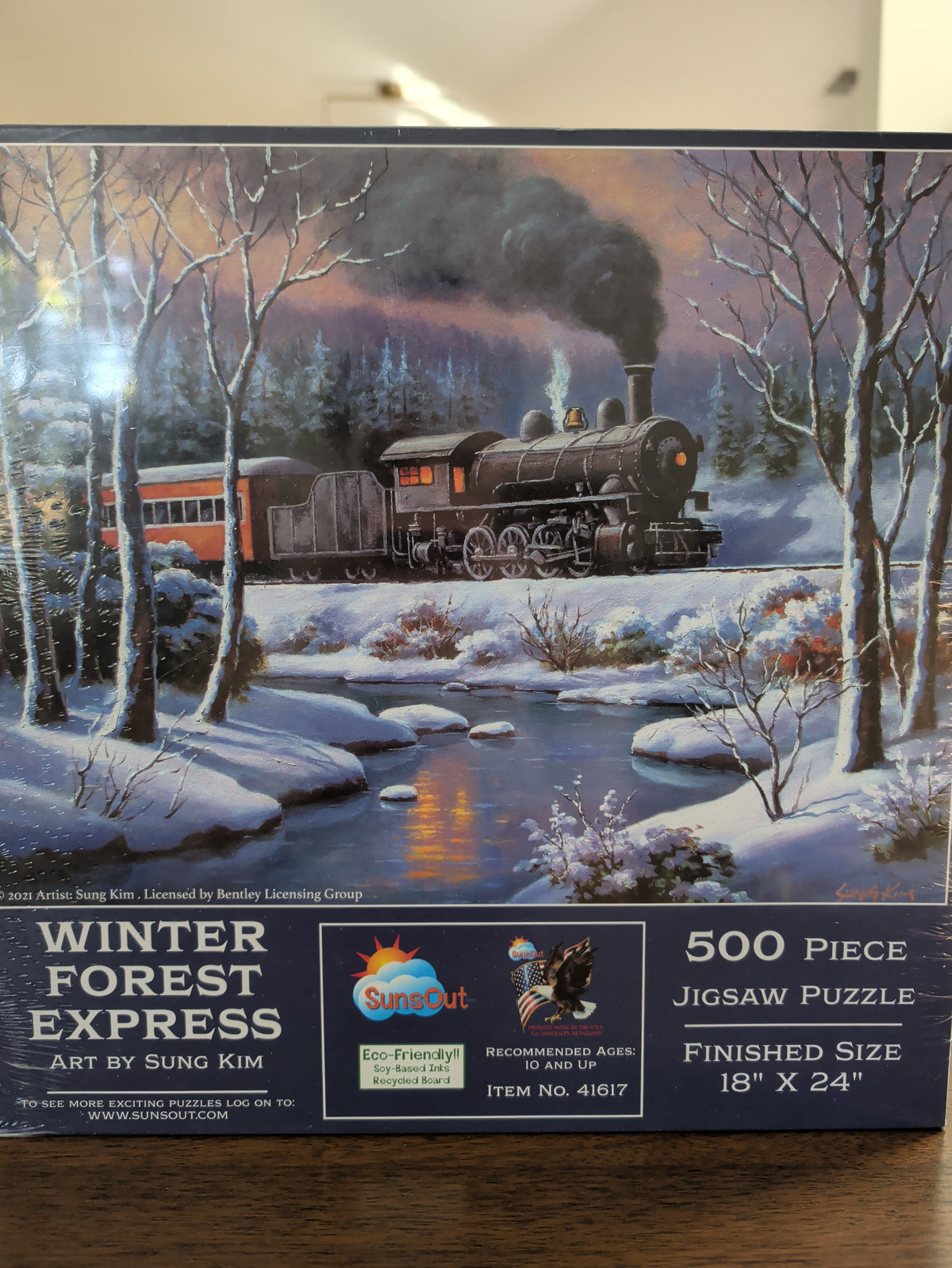 Winter Forest Express, 500-piece puzzle, SunsOut