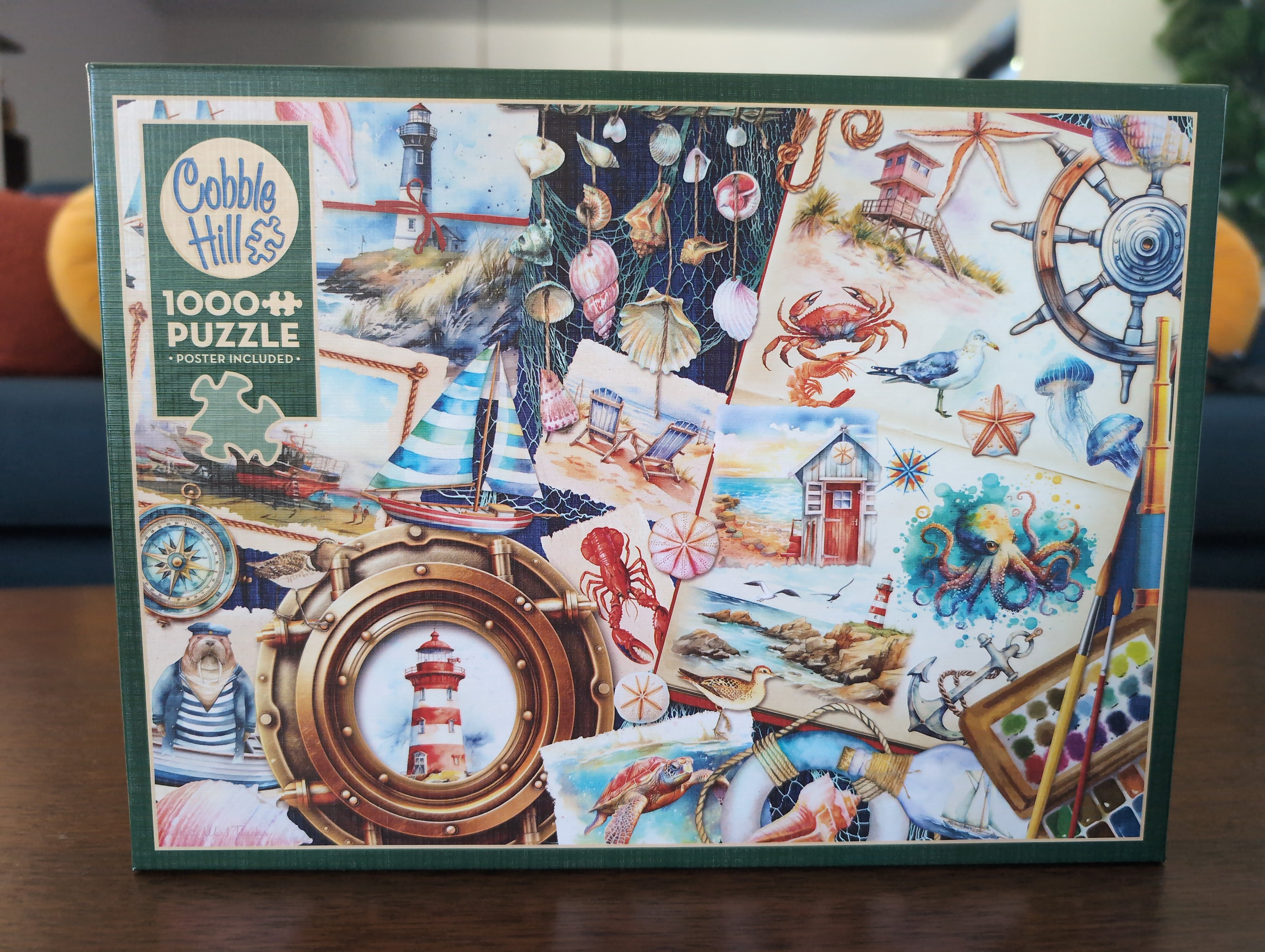Seashore Sketchbook, 1000-piece puzzle, Cobble Hill