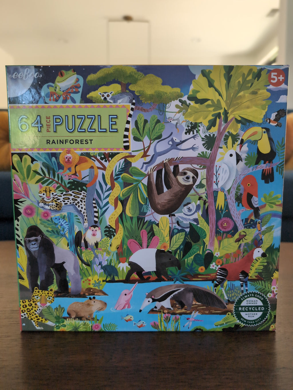 Rainforest, 64-piece puzzle, eeBoo
