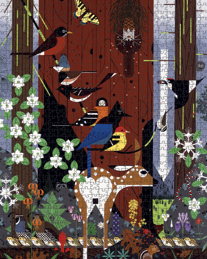 The Sierra Range - Charley Harper, 1000-piece puzzle, Pomegranate