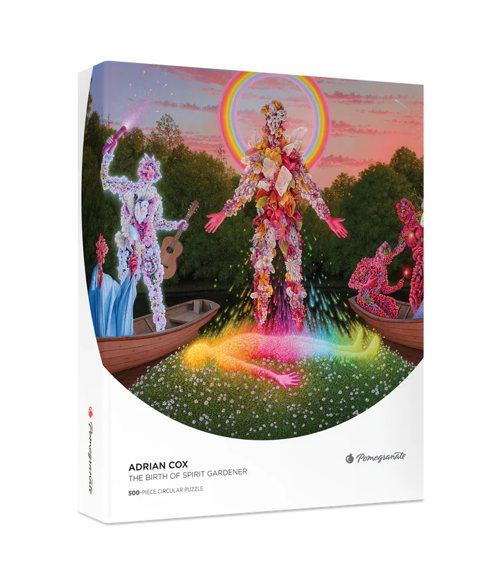 The Birth of Spirit Gardener - Adrian Cox, 500-piece round puzzle, Pomegranate