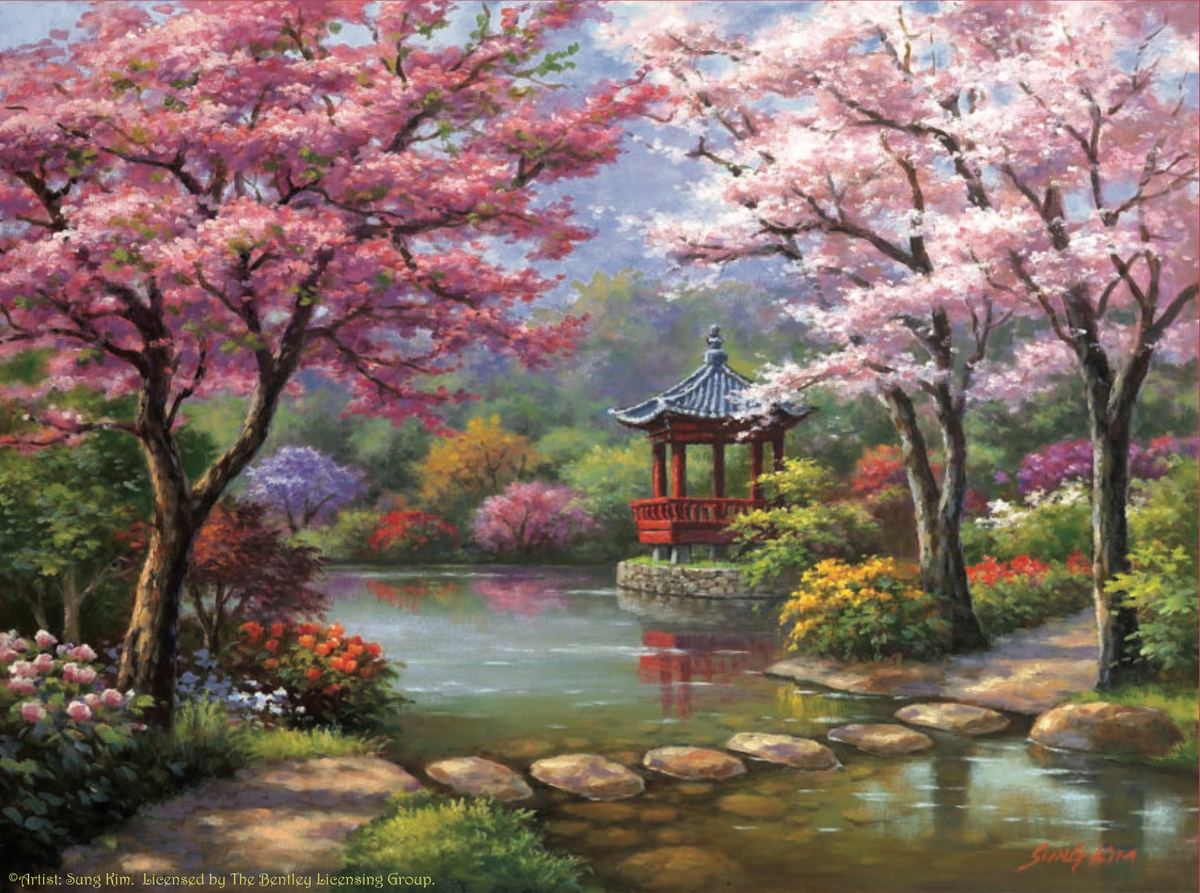 Spring Pagoda, 500-piece puzzle, SunsOut
