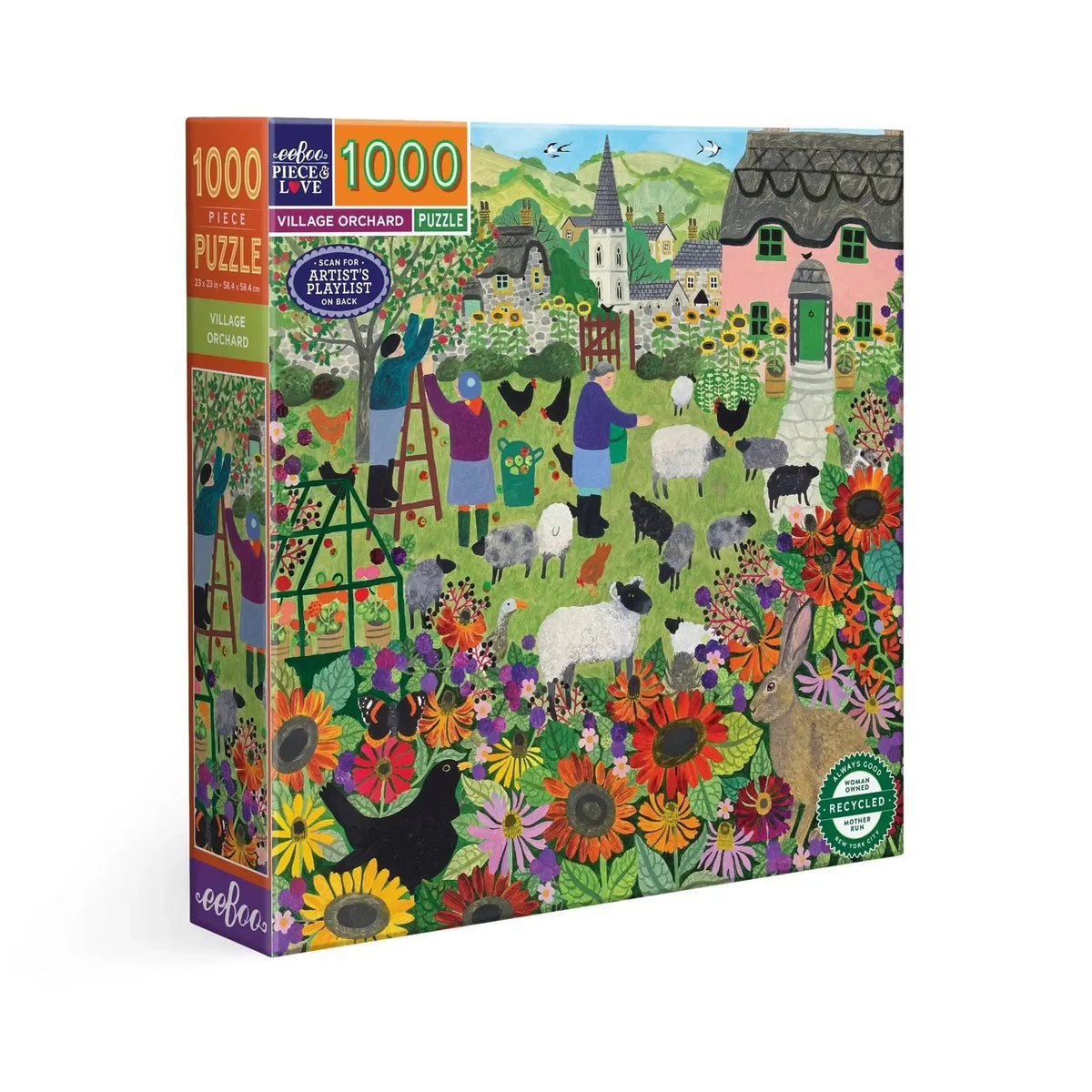 Village Orchard, 1000-piece puzzle, eeBoo