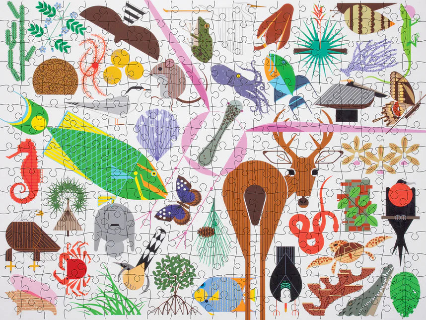 Wildlife Wonders - Charley Harper, 500-piece puzzle, Pomegranate