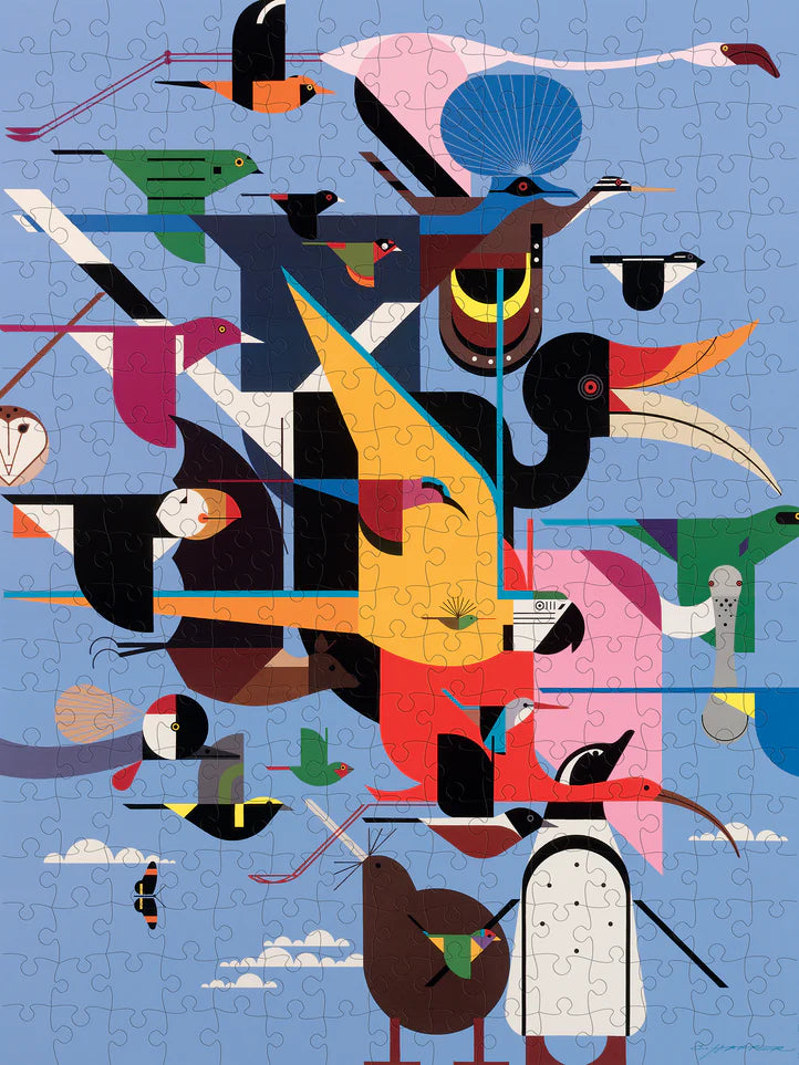 Wings of the World - Charley Harper, 300-piece puzzle, Pomegranate